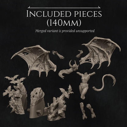 Rylana the Succubus | Garage Resin Kit Statue | D&D TTRPG Fantasy Miniature | Nerikson