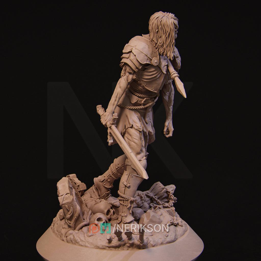 Skeleton Warrior | TABLETOP SCALE | D&D TTRPG Fantasy Miniature | Nerikson