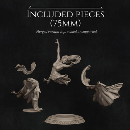 Sound of Night, Dancer | Garage Resin Kit Statue | D&D TTRPG Fantasy Miniature | Nerikson