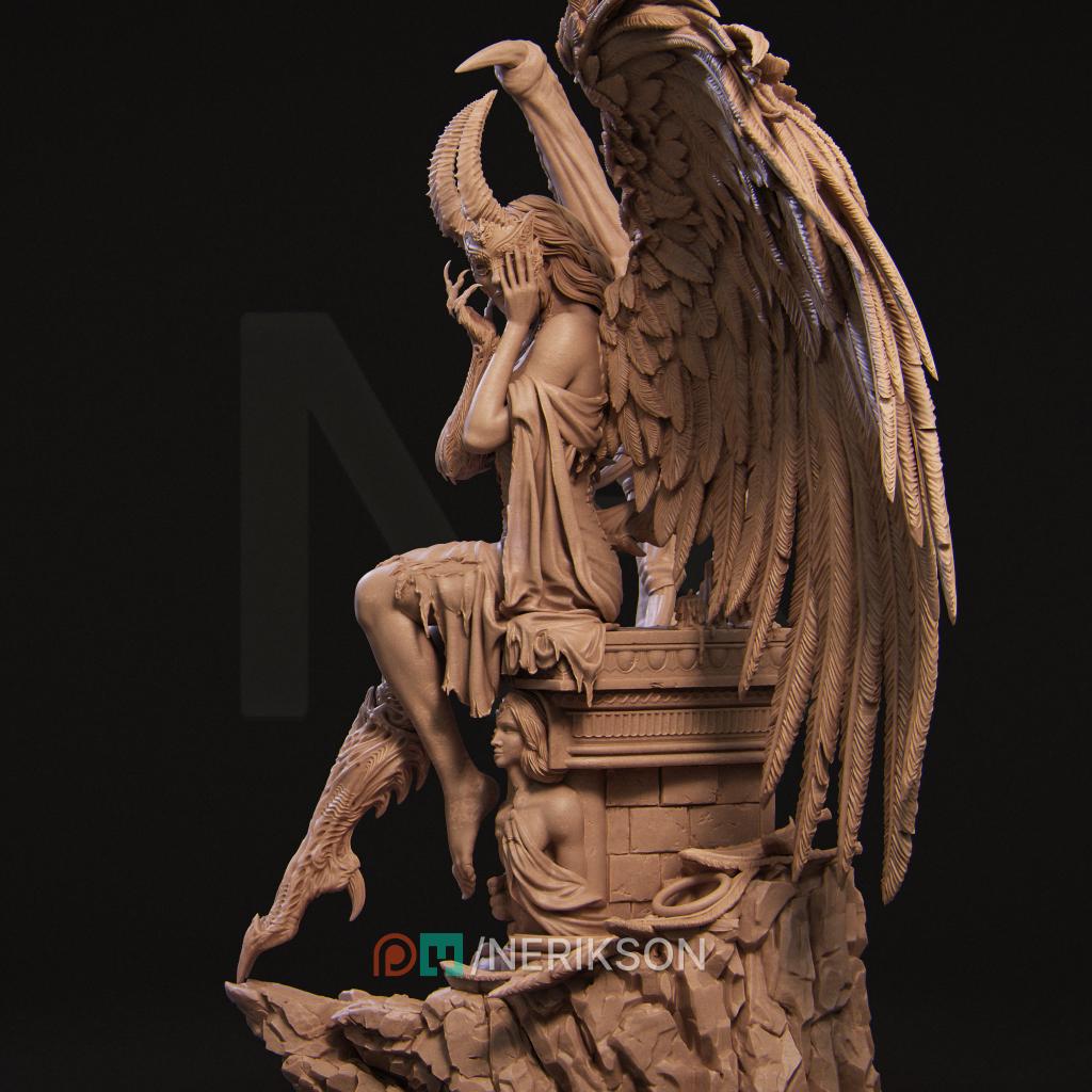 The Face of Evil | Garage Resin Kit Statue | D&D TTRPG Fantasy Miniature | Nerikson
