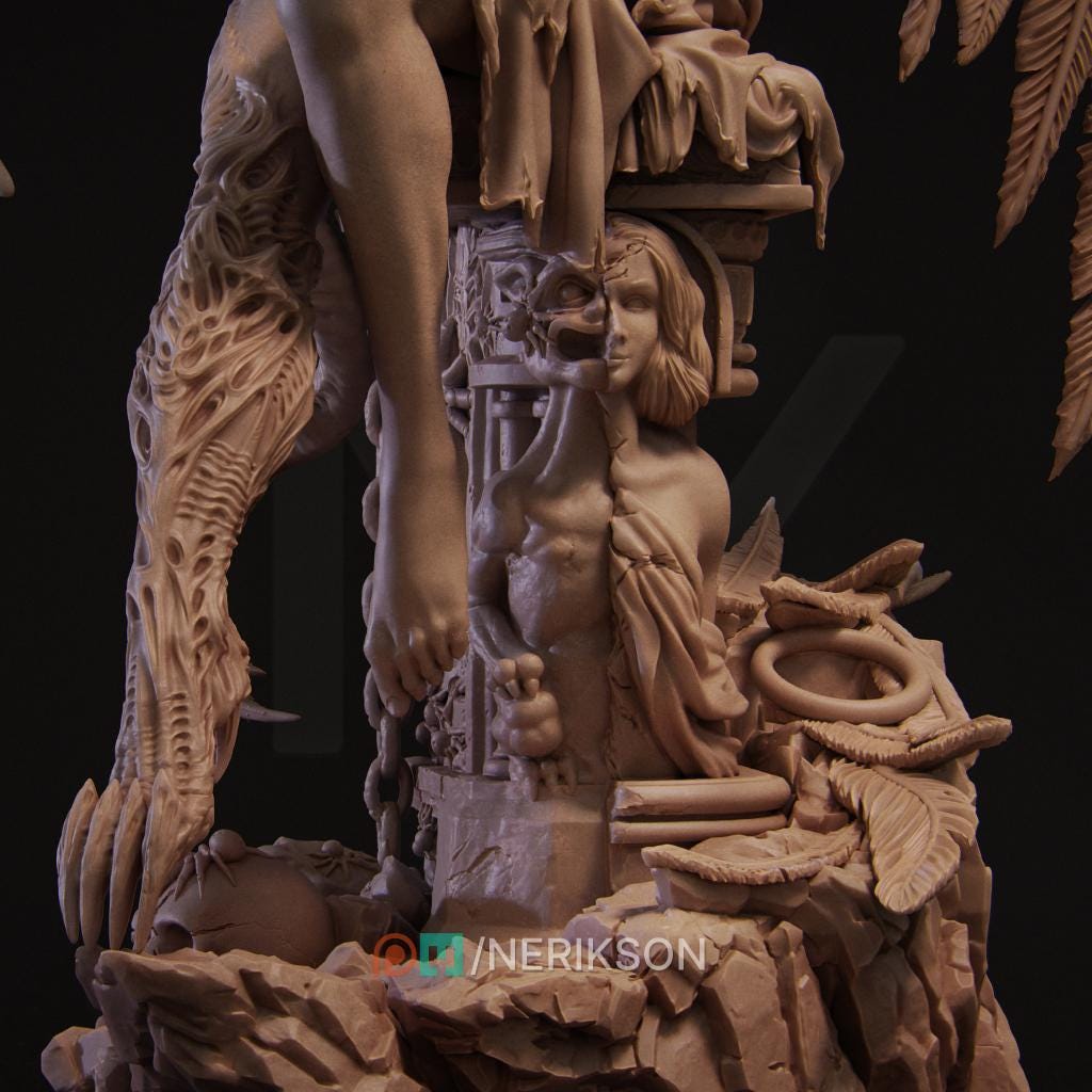 The Face of Evil | Garage Resin Kit Statue | D&D TTRPG Fantasy Miniature | Nerikson