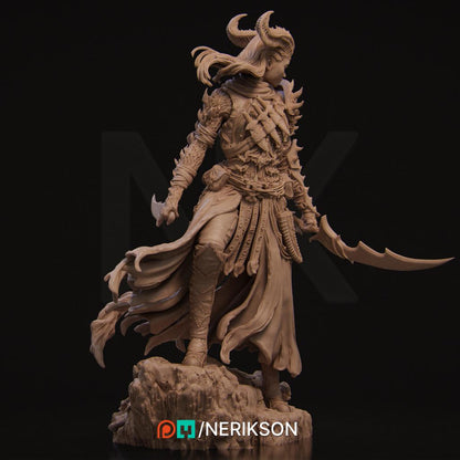 The Last Battle - Iensi the Demon Hunter Standalone | Garage Resin Kit Statue | D&D TTRPG Fantasy Miniature | Nerikson