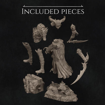 The Last Battle - Iensi the Demon Hunter Standalone | Garage Resin Kit Statue | D&D TTRPG Fantasy Miniature | Nerikson