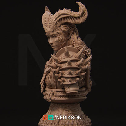 The Last Battle - Iensi the Demon Hunter Standalone | Garage Resin Kit Statue | D&D TTRPG Fantasy Miniature | Nerikson