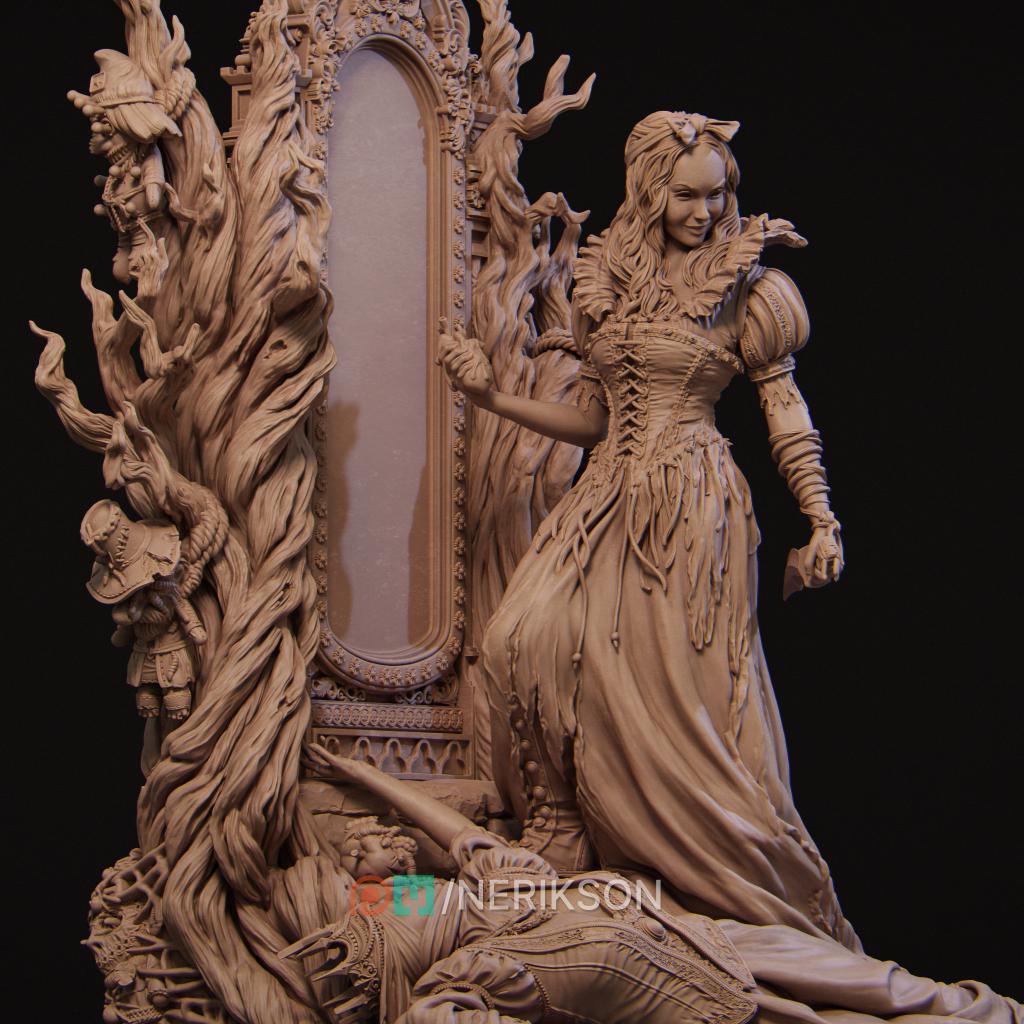 The Fairest Of Them All, Full Diorama | Garage Resin Kit Statue | D&D TTRPG Fantasy Miniature | Nerikson