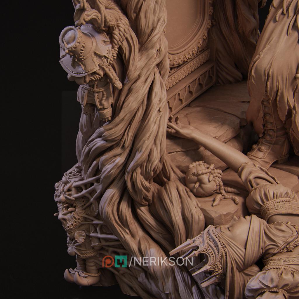 The Fairest Of Them All, Full Diorama | Garage Resin Kit Statue | D&D TTRPG Fantasy Miniature | Nerikson