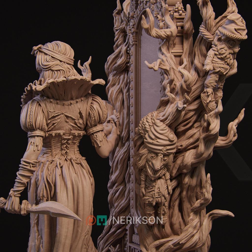 The Fairest Of Them All, Full Diorama | Garage Resin Kit Statue | D&D TTRPG Fantasy Miniature | Nerikson