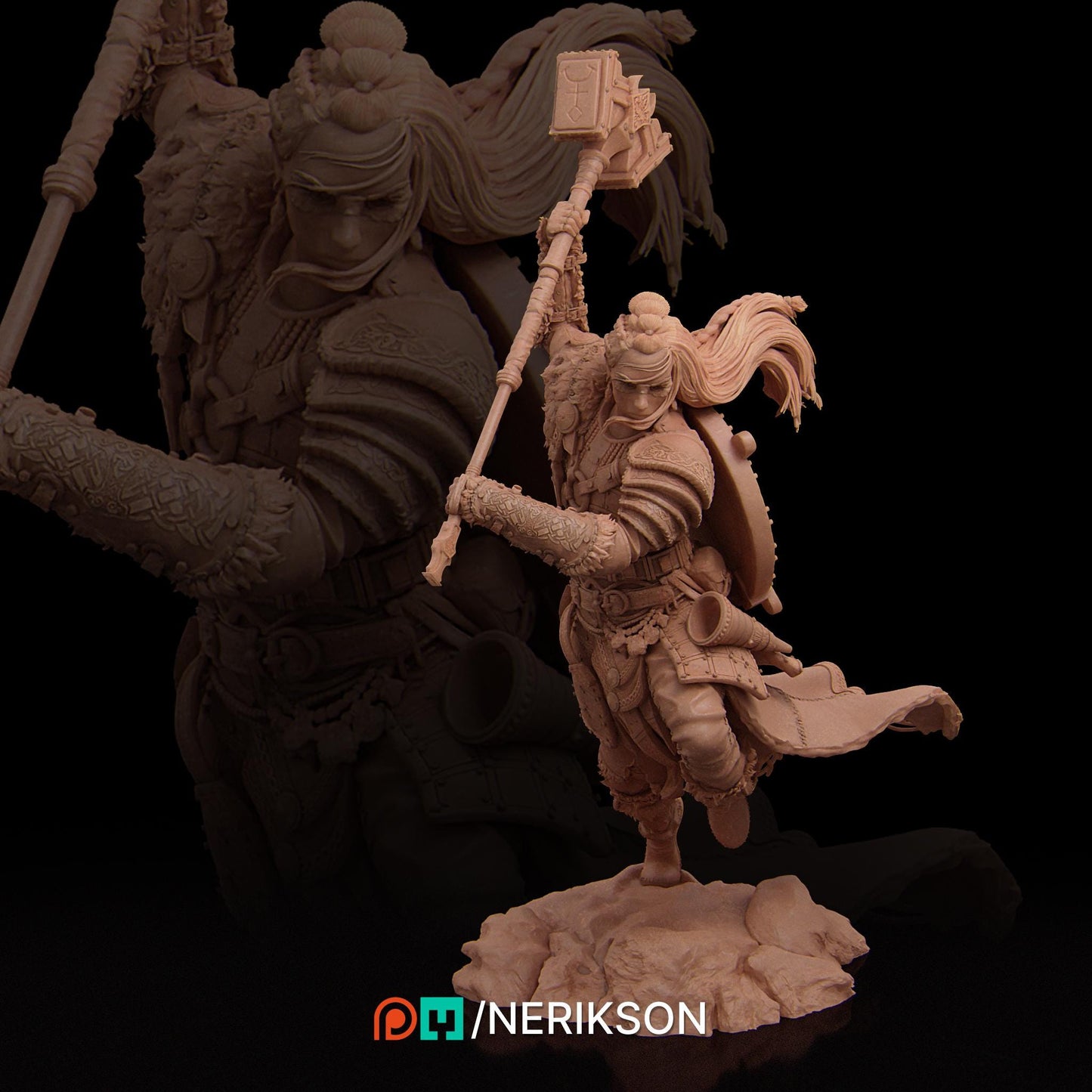 Thyra the Conqueror | Garage Resin Kit Statue | D&D TTRPG Fantasy Miniature | Nerikson