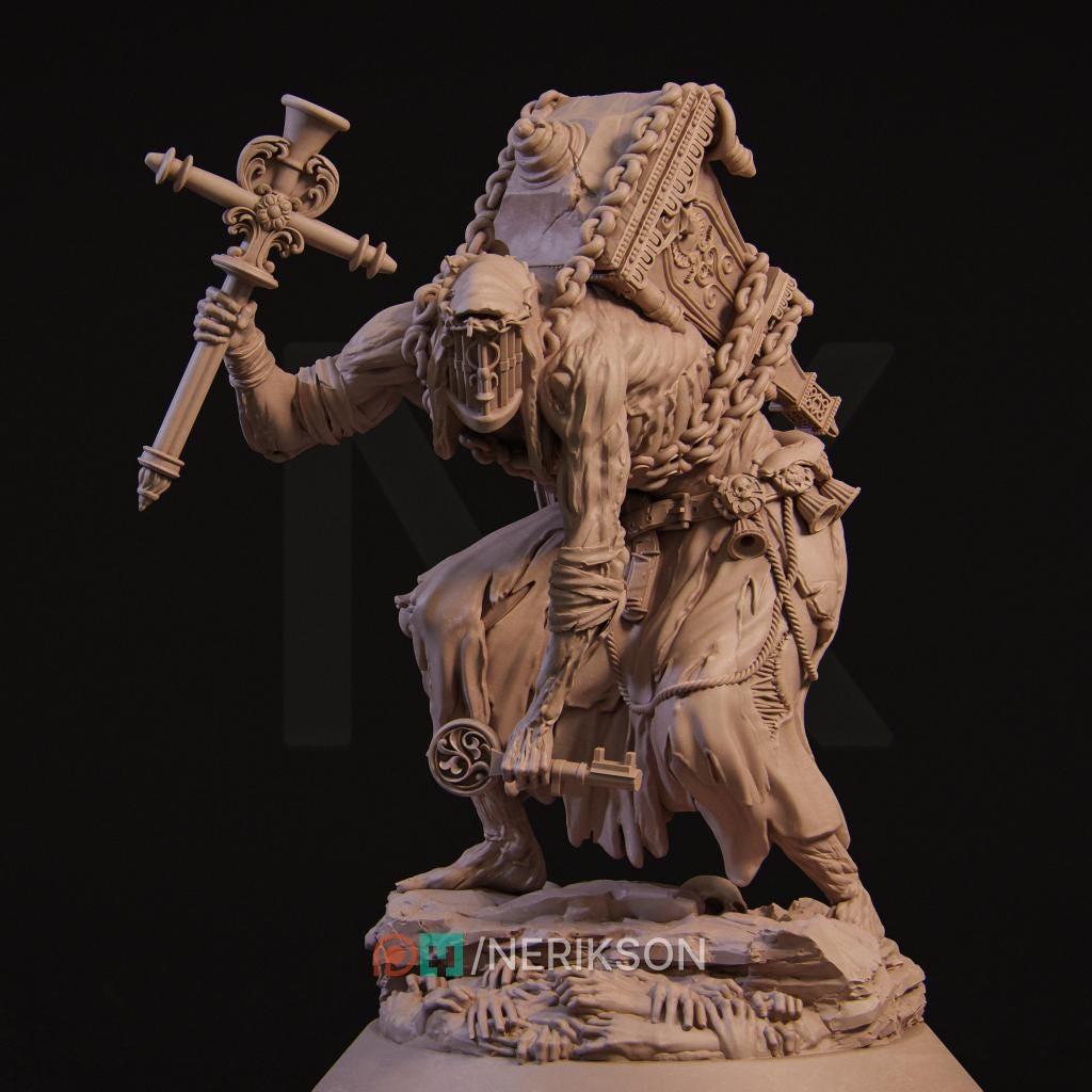 Undead Keeper | TABLETOP SCALE | D&D TTRPG Fantasy Miniature | Nerikson