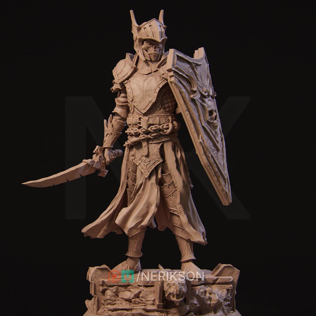 Undead Knight | TABLETOP SCALE | D&D TTRPG Fantasy Miniature | Nerikson