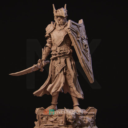 Undead Knight | TABLETOP SCALE | D&D TTRPG Fantasy Miniature | Nerikson