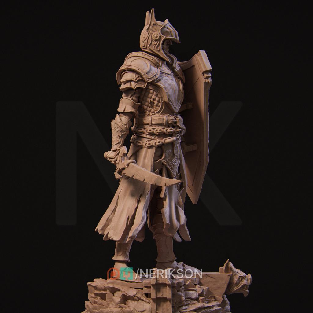 Undead Knight | TABLETOP SCALE | D&D TTRPG Fantasy Miniature | Nerikson