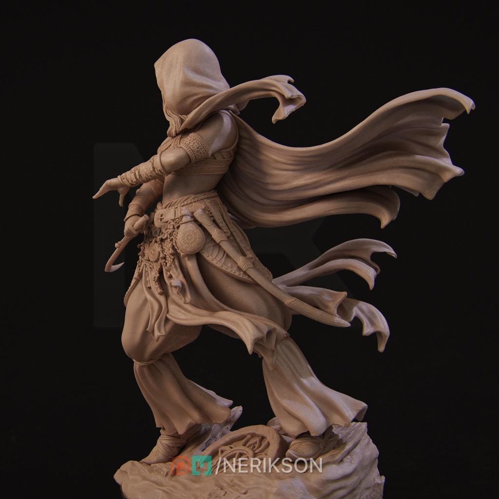 Warrior of The Sands | Garage Resin Kit Statue | D&D TTRPG Fantasy Miniature | Nerikson