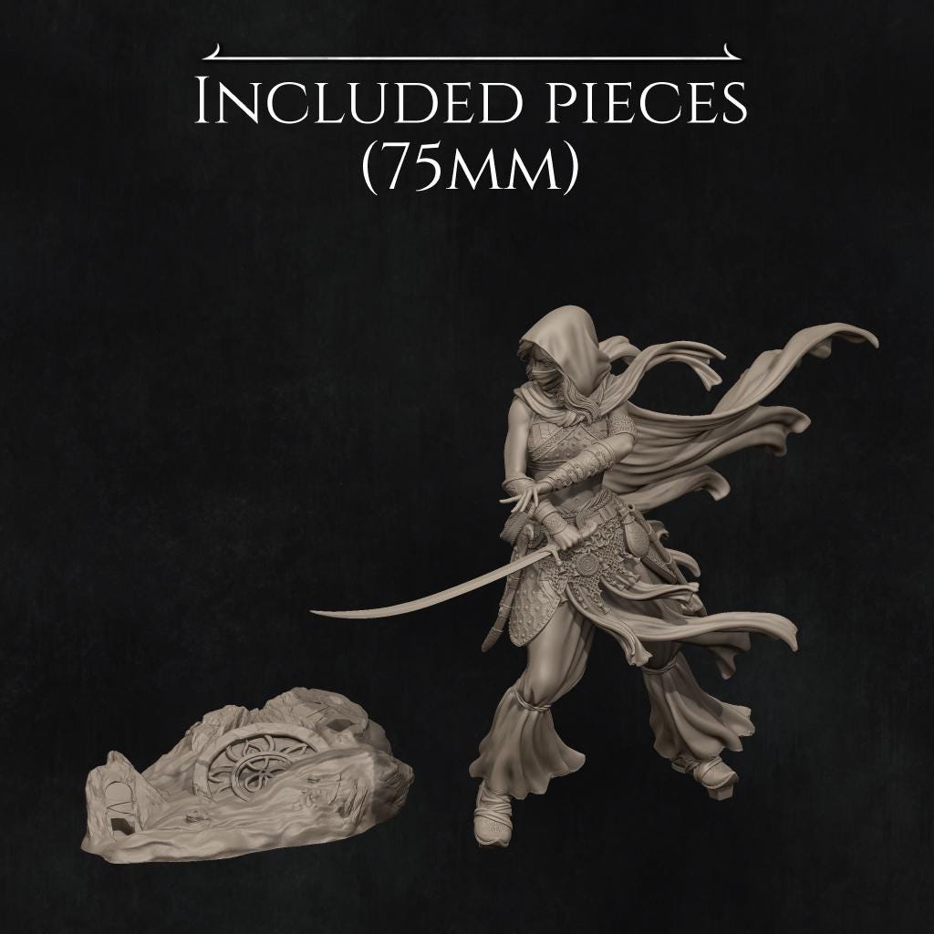 Warrior of The Sands | Garage Resin Kit Statue | D&D TTRPG Fantasy Miniature | Nerikson