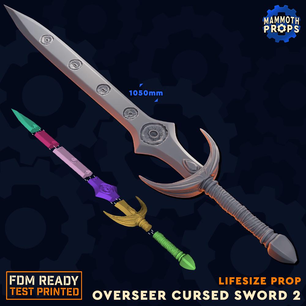 Overseer Cursed Sword | D&D Lifesize TTRPG LARP Gaming Prop | Mammoth Props