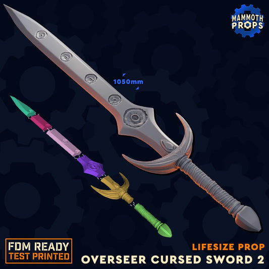 Overseer Cursed Sword | D&D Lifesize TTRPG LARP Gaming Prop | Mammoth Props