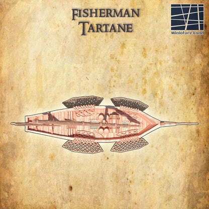 Fisherman Tartane | 28mm Scale Model Terrain | D&D TTRPG Playable 3D Printed Building | MiniatureLand