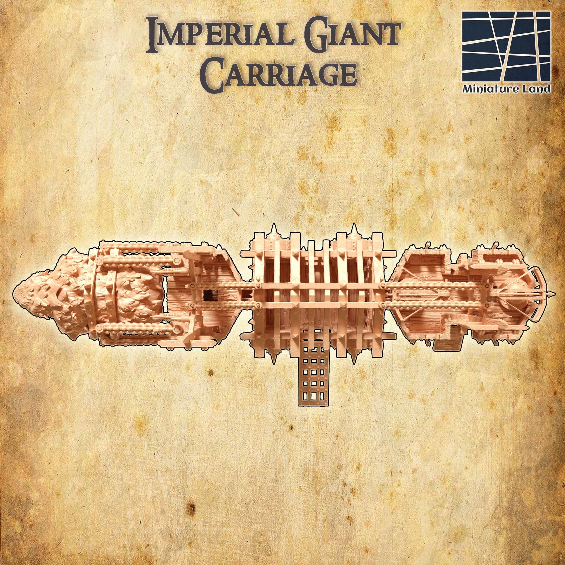 Giant Prison Cart | 28mm Scale Model Terrain | D&D TTRPG Playable 3D Printed Building | MiniatureLand