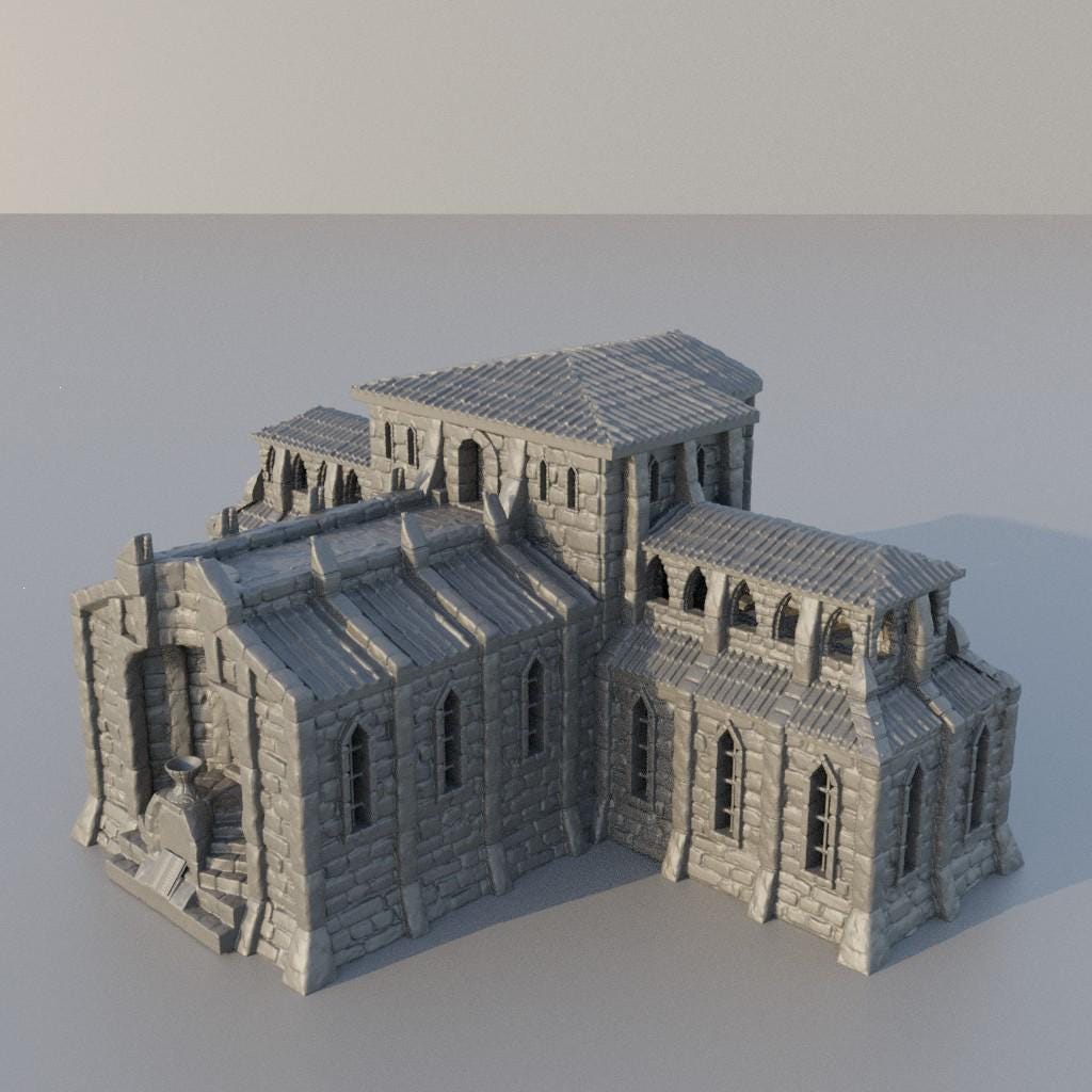 Grand Library | 28mm Scale Model Terrain | D&D TTRPG Playable 3D Printed Building | MiniatureLand