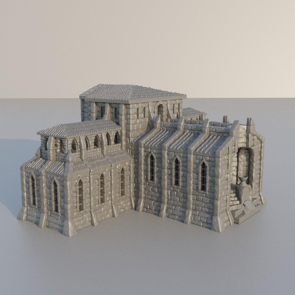 Grand Library | 28mm Scale Model Terrain | D&D TTRPG Playable 3D Printed Building | MiniatureLand