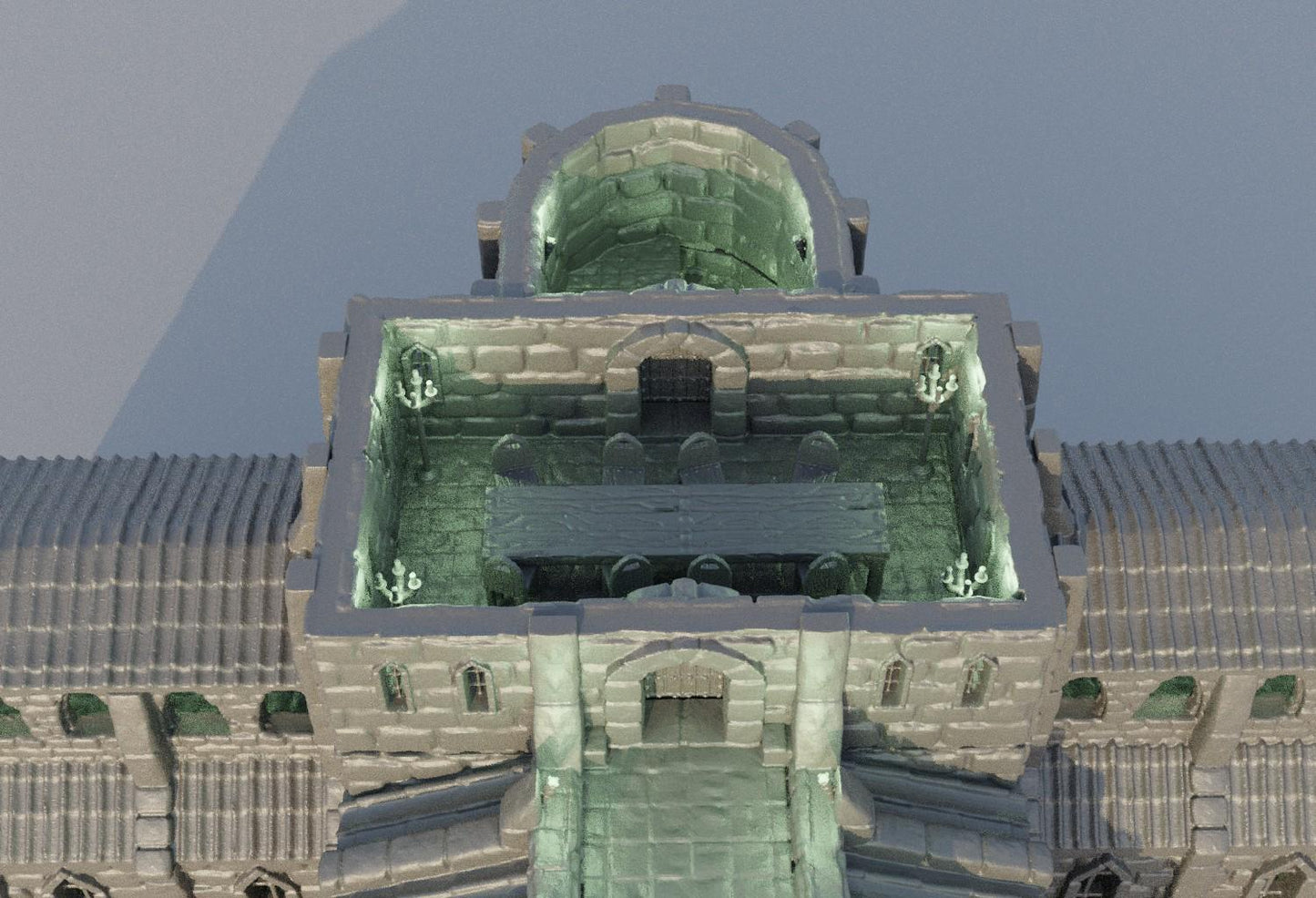 Grand Library | 28mm Scale Model Terrain | D&D TTRPG Playable 3D Printed Building | MiniatureLand