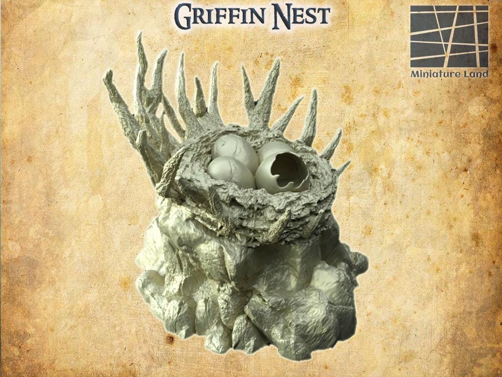 Griffin Nest | 28mm Scale Model Terrain | D&D TTRPG Playable 3D Printed Building | MiniatureLand