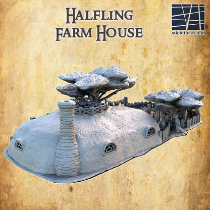 Halfling Farm House | 28mm Scale Model Terrain | D&D TTRPG Playable 3D Printed Building | MiniatureLand