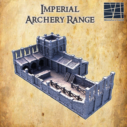 Imperial Archery Range | 28mm Scale Model Terrain | D&D TTRPG Playable 3D Printed Building | MiniatureLand
