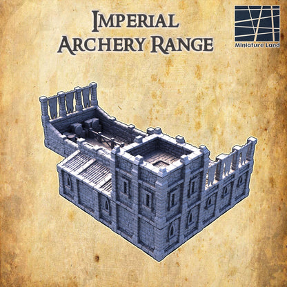 Imperial Archery Range | 28mm Scale Model Terrain | D&D TTRPG Playable 3D Printed Building | MiniatureLand