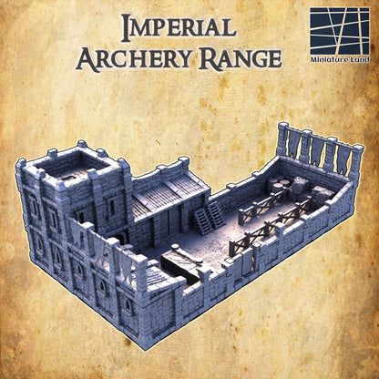 Imperial Archery Range | 28mm Scale Model Terrain | D&D TTRPG Playable 3D Printed Building | MiniatureLand