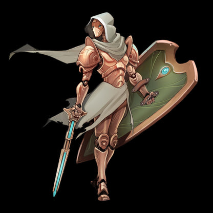 Ironborn Warforged Paladin, Sallute | D&D TTRPG Miniature | DnD Is A Woman | NO BASE