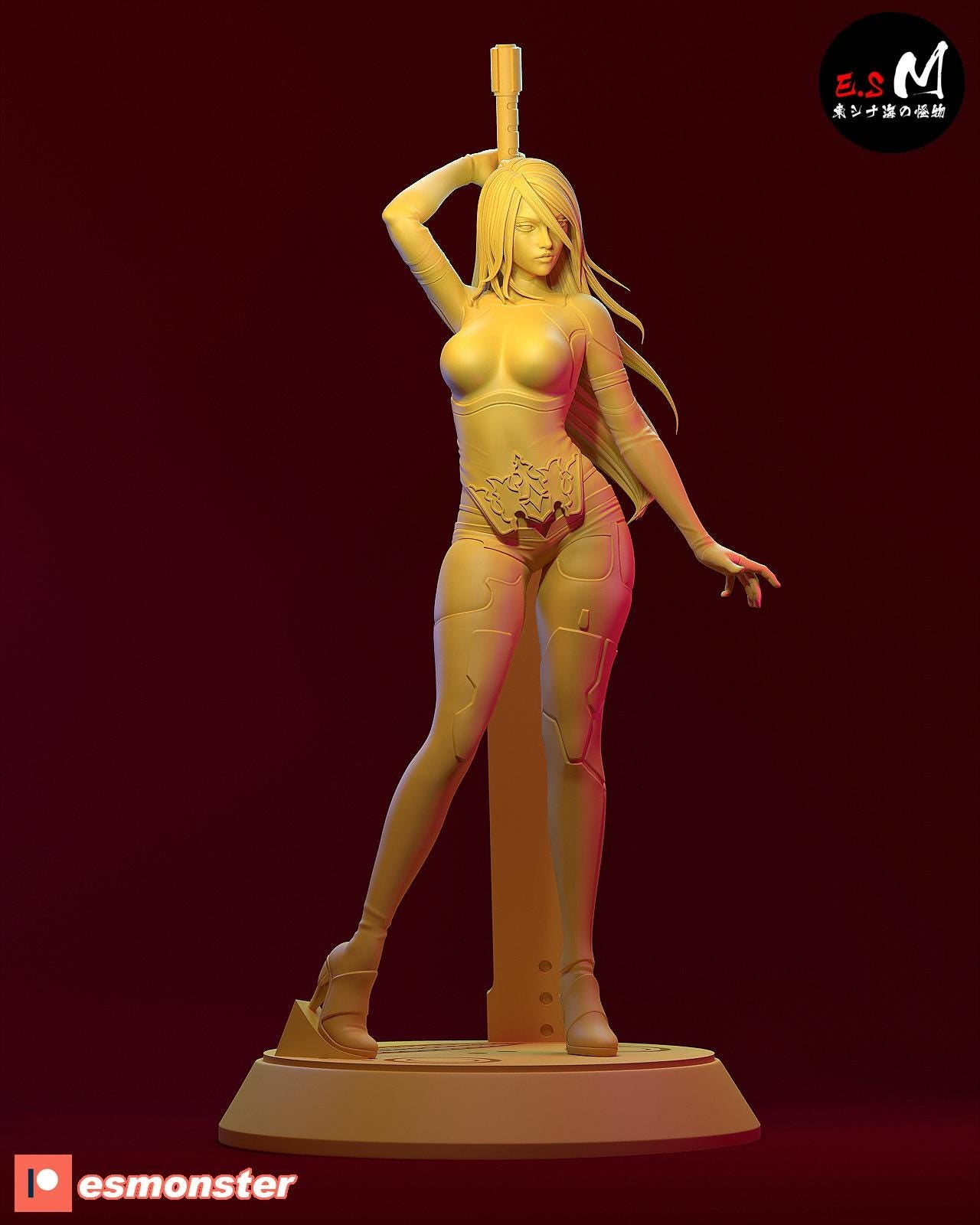 Prototype Android | Resin Garage Kit Sculpture Anime Video Game Fan Art Statue | E.S Monster