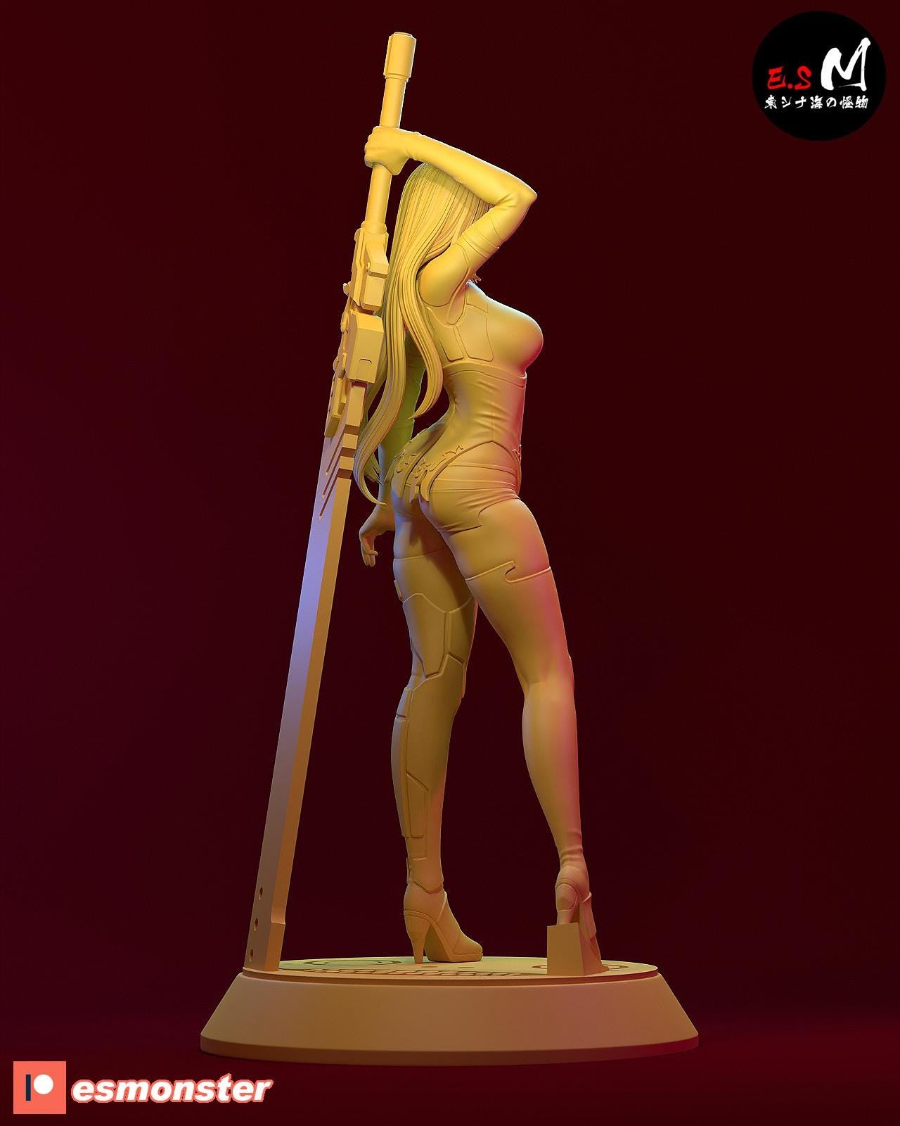 Prototype Android | Resin Garage Kit Sculpture Anime Video Game Fan Art Statue | E.S Monster