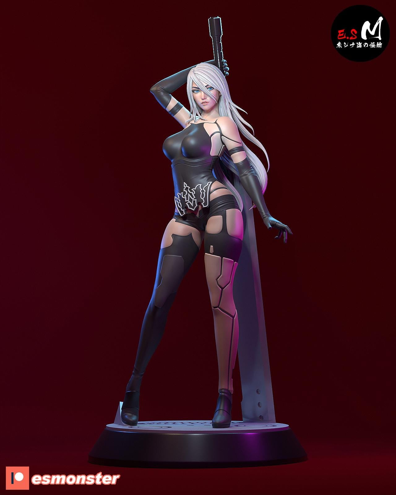 Prototype Android | Resin Garage Kit Sculpture Anime Video Game Fan Art Statue | E.S Monster