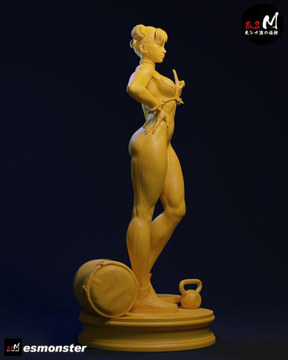 Gym Going Fighter | Resin Garage Kit Sculpture Anime Video Game Fan Art Statue | E.S Monster