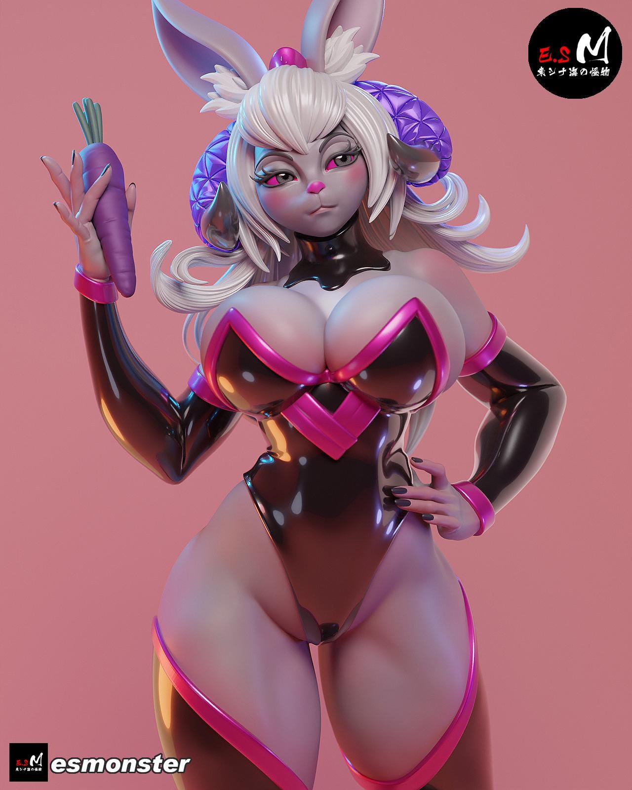 Bunny Empress Celestine | Resin Garage Kit Sculpture Anime Video Game Fan Art Statue | E.S Monster