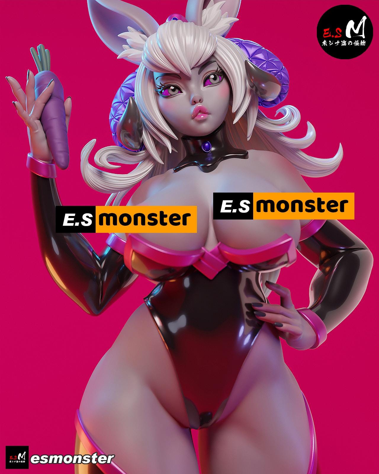 Bunny Empress Celestine | Resin Garage Kit Sculpture Anime Video Game Fan Art Statue | E.S Monster