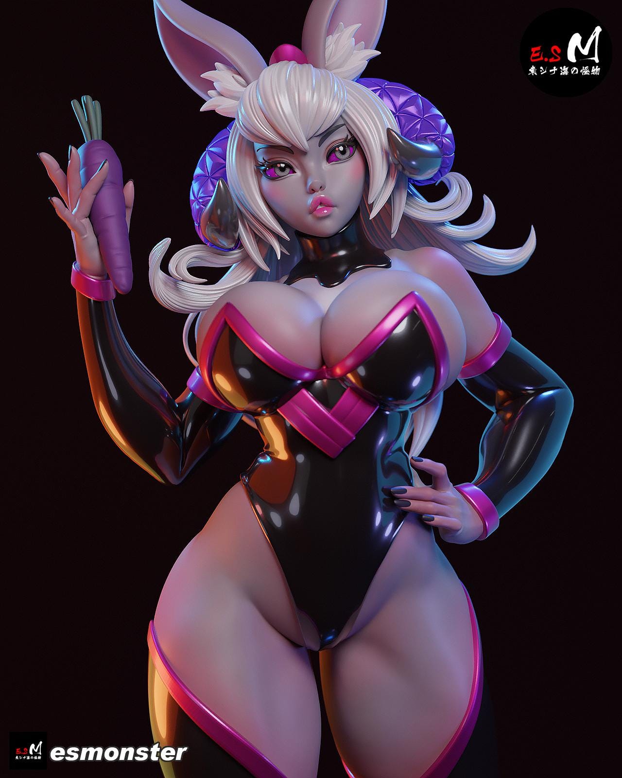 Bunny Empress Celestine | Resin Garage Kit Sculpture Anime Video Game Fan Art Statue | E.S Monster