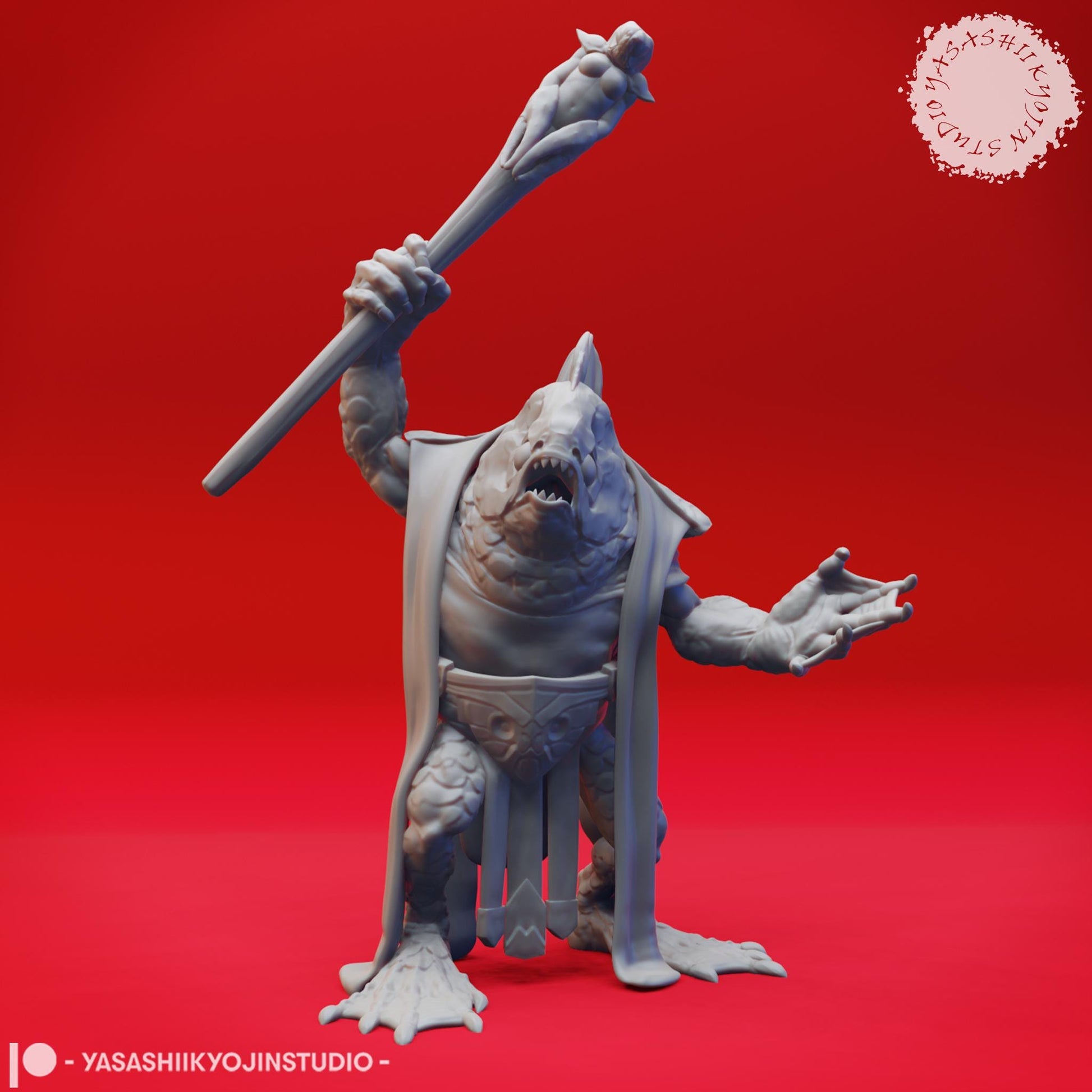 Kuo-Toa | TABLETOP SCALE | TTRPG Monster Miniature | Yasashii Kyojin Studio