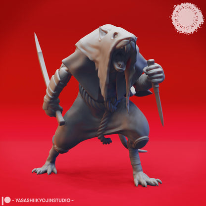 Wererat | TABLETOP SCALE | TTRPG Monster Miniature | Yasashii Kyojin Studio