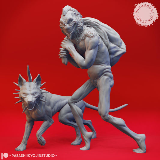 Grinch and Max | TABLETOP SCALE | TTRPG Monster Miniature | Yasashii Kyojin Studio