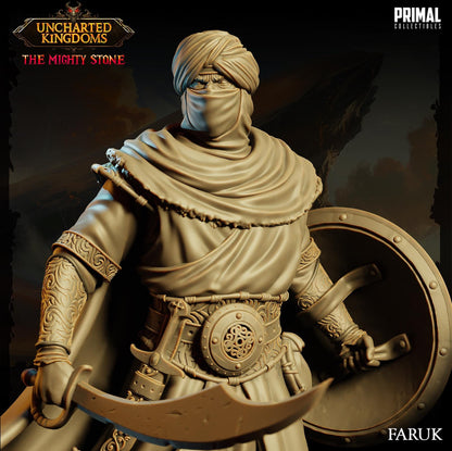 Arabian Army Faruk | Uncharted Kingdoms | TTRPG D&D Miniature | Primal Collectibles