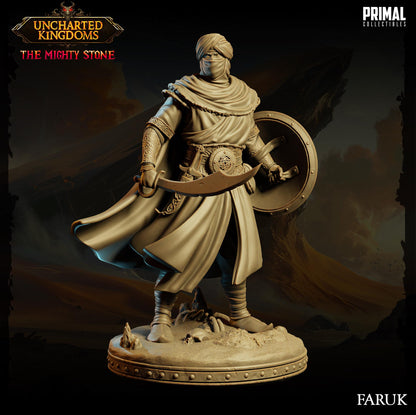 Arabian Army Faruk | Uncharted Kingdoms | TTRPG D&D Miniature | Primal Collectibles