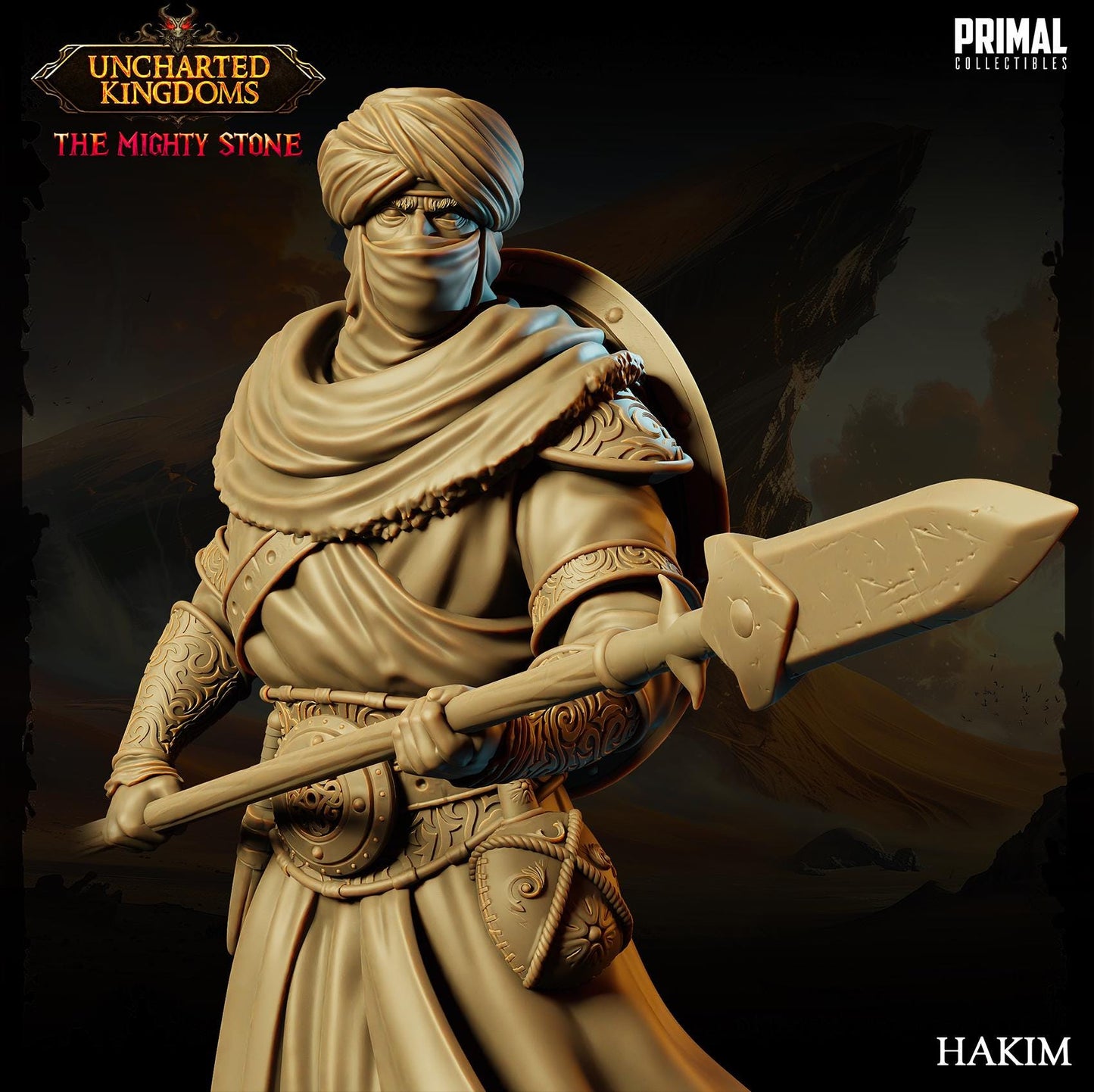 Arabian Army Hakim | Tabletop Scale | TTRPG D&D Miniature | Primal Collectibles
