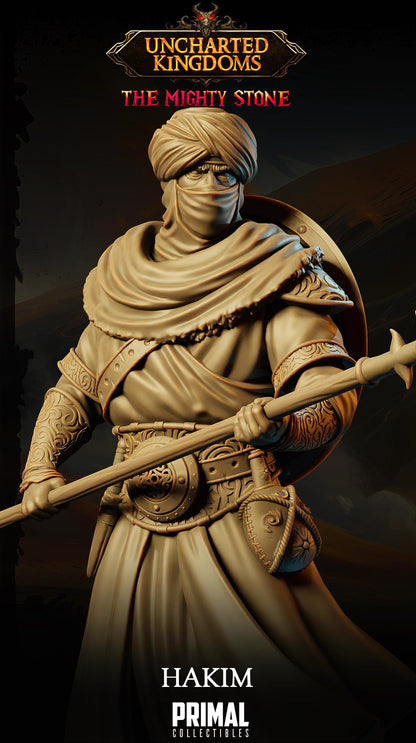 Arabian Army Hakim | Uncharted Kingdoms | TTRPG D&D Miniature | Primal Collectibles