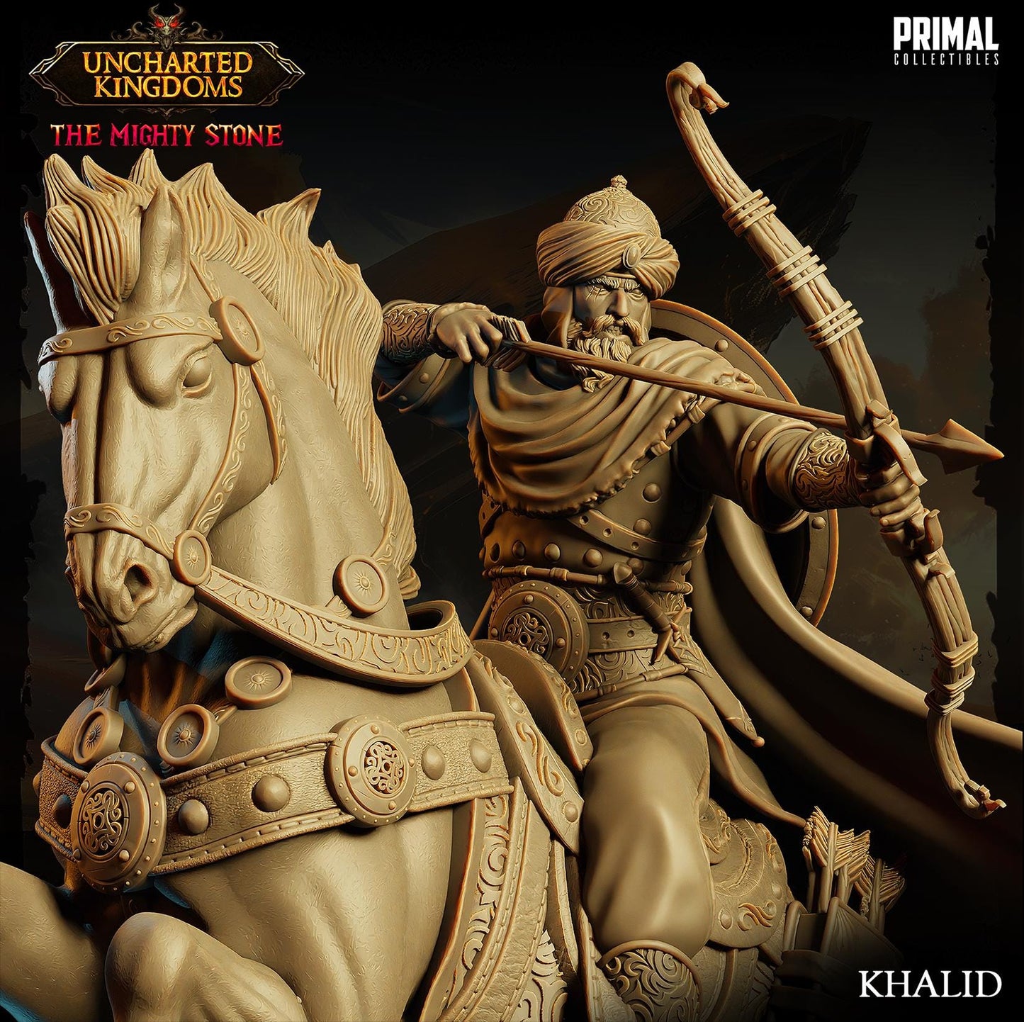 Arabian Army Khalid | Tabletop Scale | TTRPG D&D Miniature | Primal Collectibles