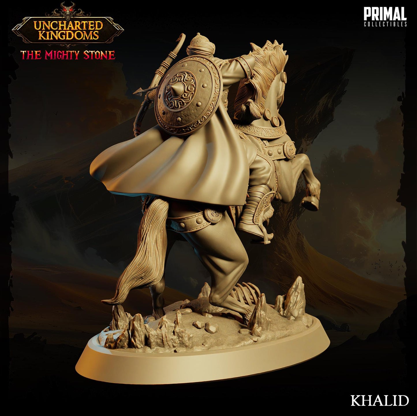 Arabian Army Khalid | Tabletop Scale | TTRPG D&D Miniature | Primal Collectibles
