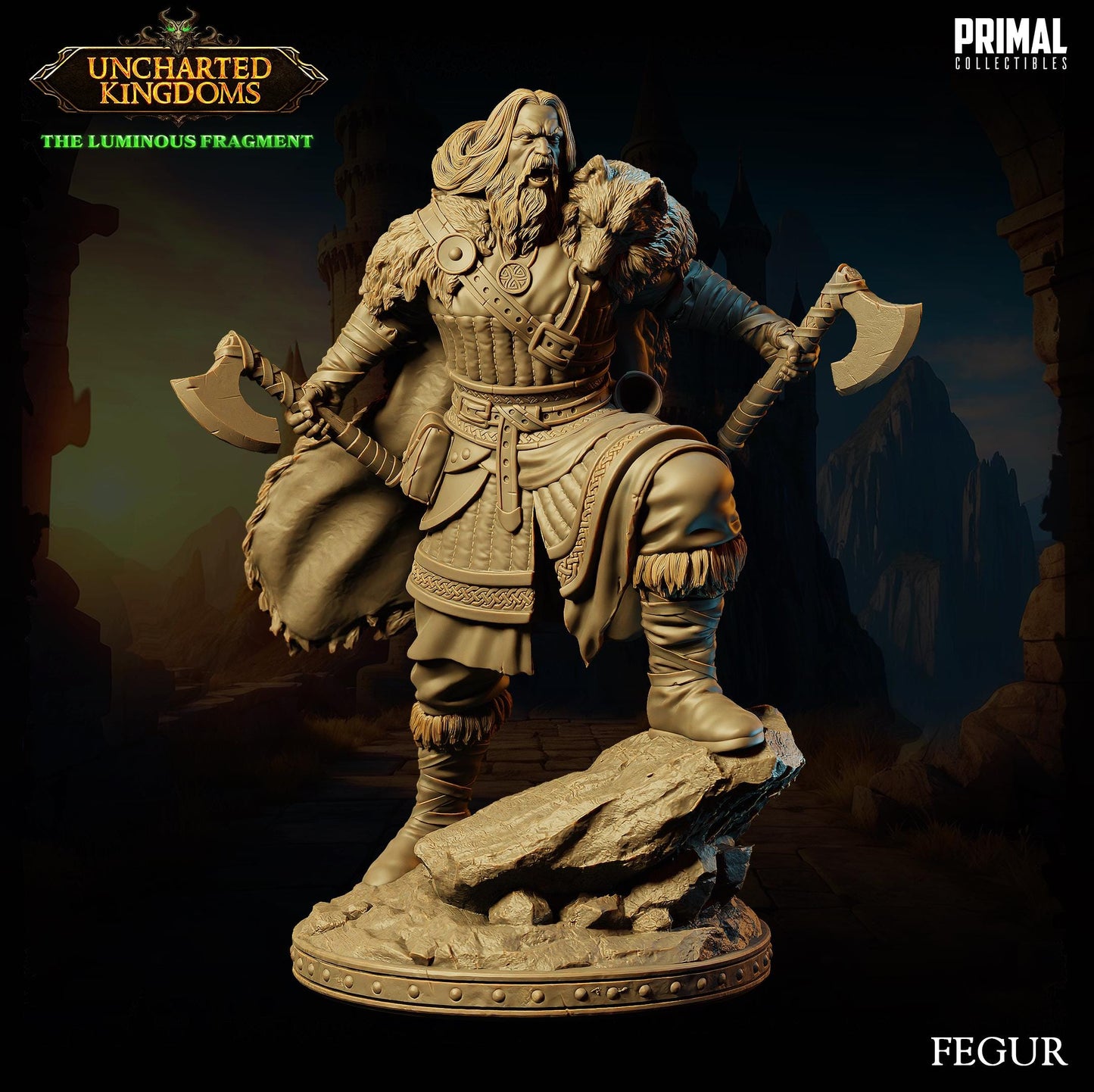 Barbarian Male Fegur | Tabletop Scale | TTRPG D&D Miniature | Primal Collectibles