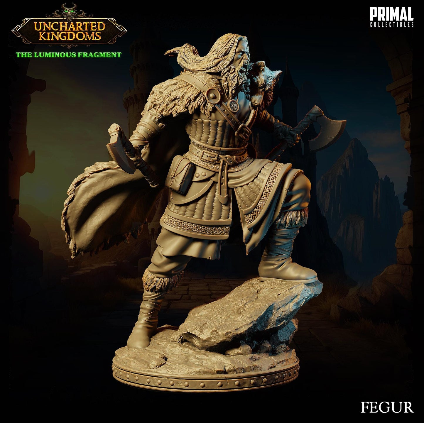 Barbarian Male Fegur | Tabletop Scale | TTRPG D&D Miniature | Primal Collectibles