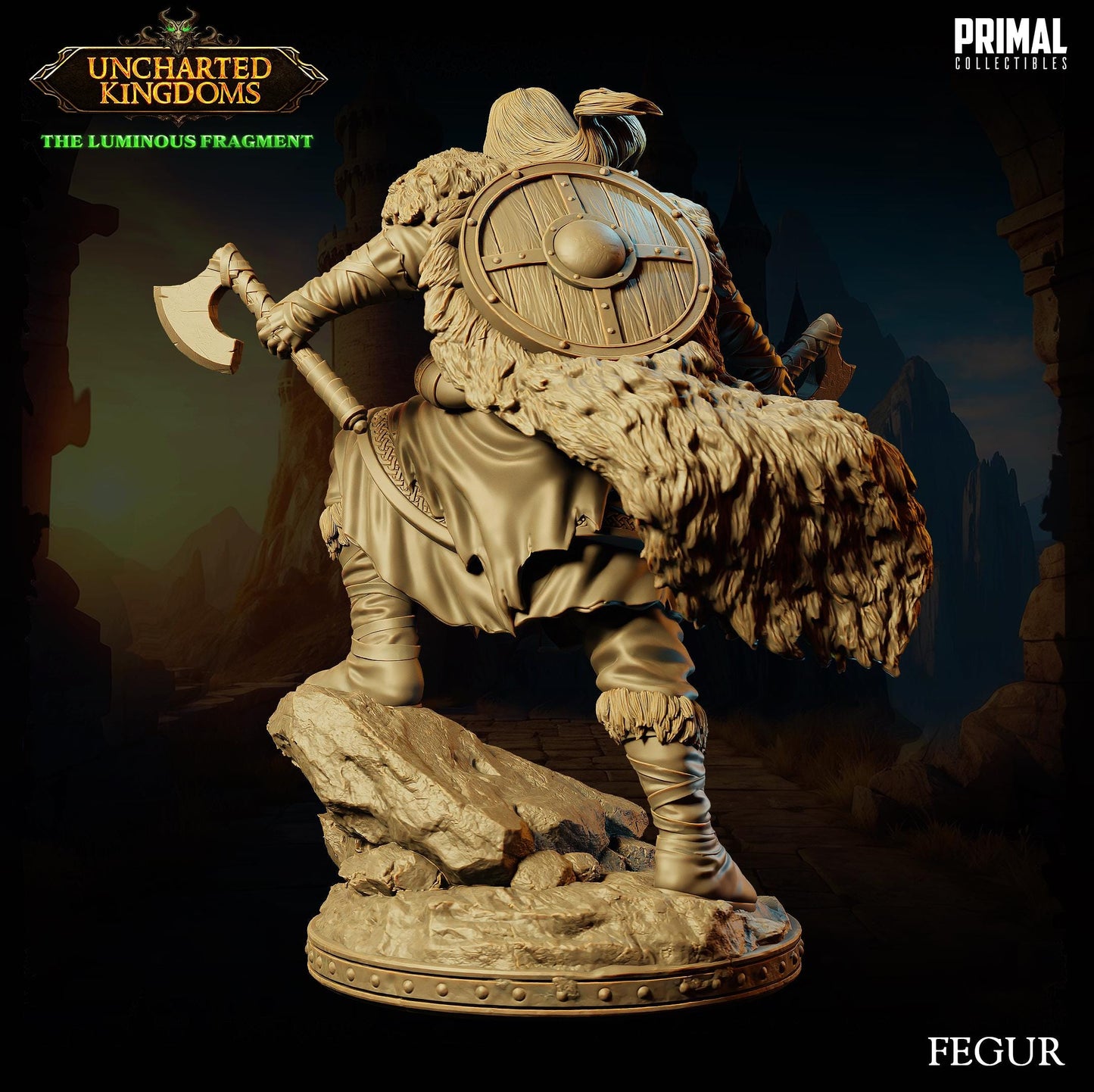 Barbarian Male Fegur | Tabletop Scale | TTRPG D&D Miniature | Primal Collectibles